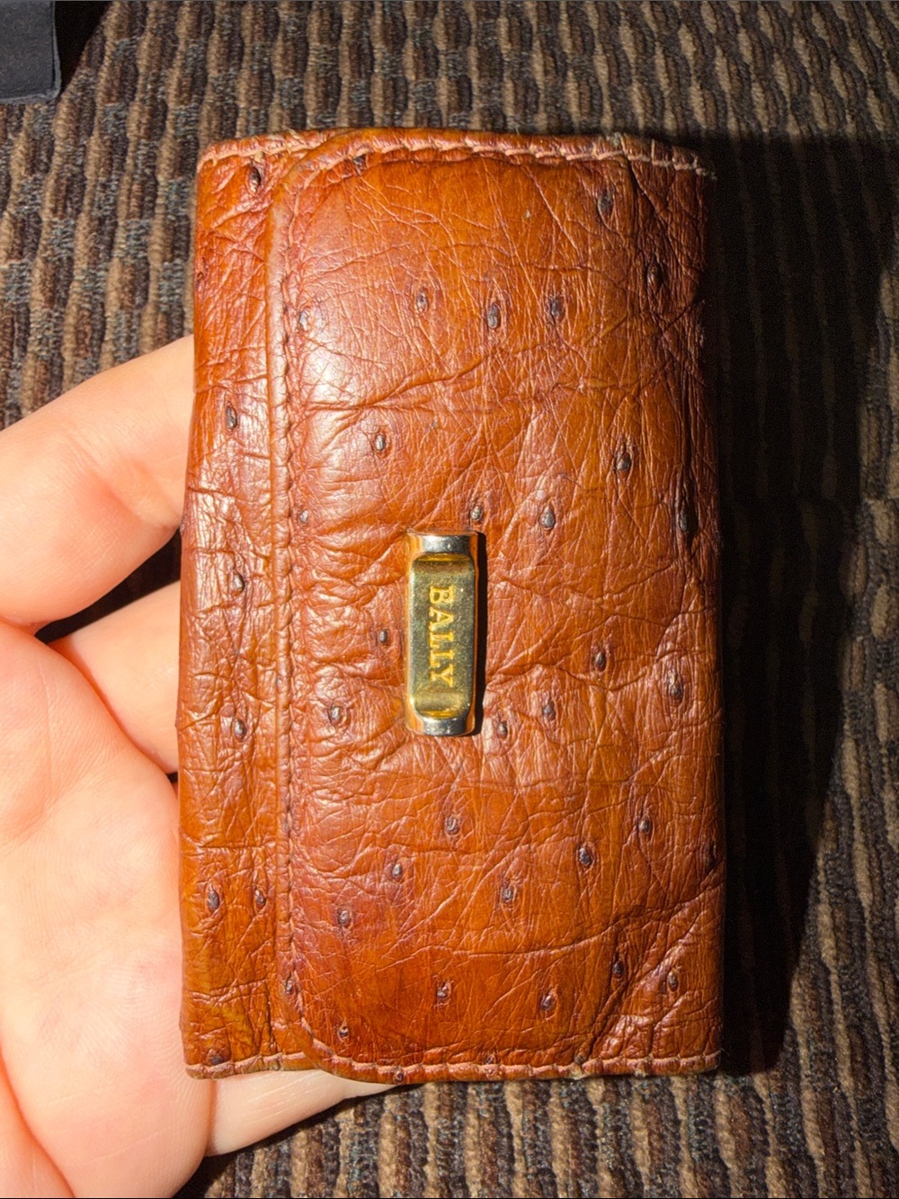 VTG Bally ostrich key holder